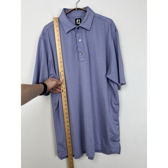 FootJoy Men's L Purple With Circles Performance Golf Polo Shirt - Picture 5 of 7